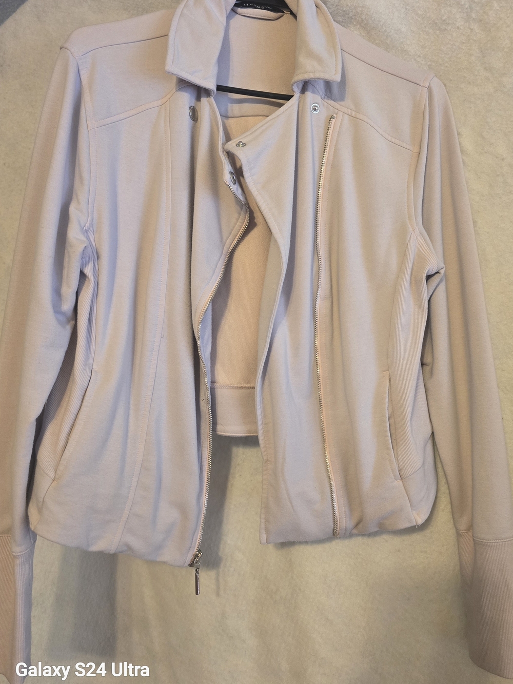 H by Halston Pale Pink Bomber Jacket